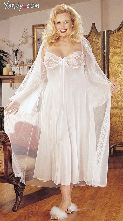 Plus Size Two Piece Sheer Long Gown Plus Size Sheer Lace