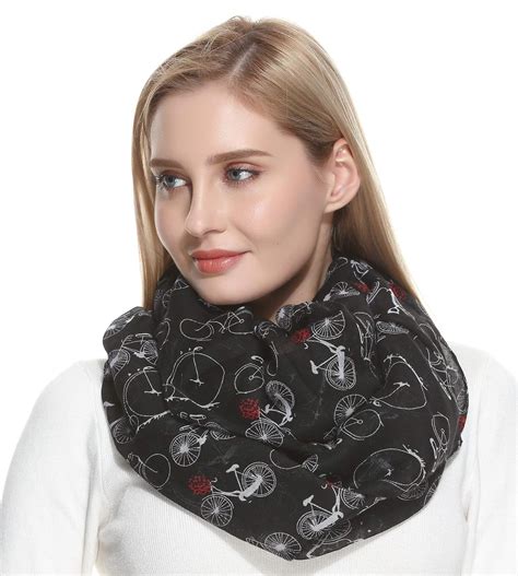buy infinity scarf scarfs  women lightweight scarves gifts black