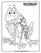 Coloring Wordworld Frog Pages Disney Sheets Word Kids Printable Printables Print Alphabet Worksheets sketch template