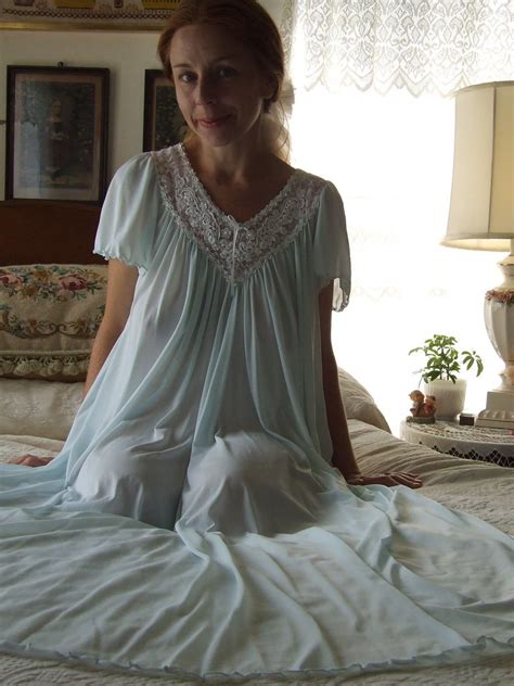 miss elaine pale blue short sleeved nightgown 4 miss elain… flickr