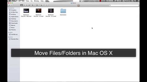 cut paste or move files and folder in mac os x youtube