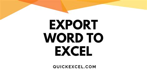 convert word  excel  step  step guide quickexcel