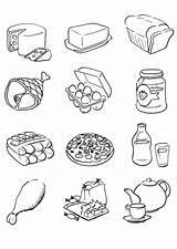 Food Pages Coloring Printable Colouring Kids sketch template