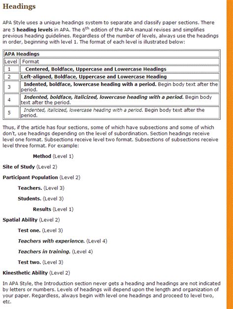 research paper secondary headings