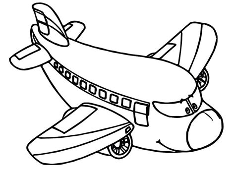 cartoon aeroplane coloring page  printable coloring pages  kids