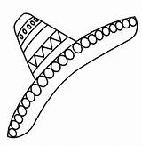 Sombrero Hat Mexican Mexico Crafts sketch template
