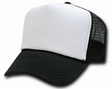 binguacom black  white mesh trucker style cap hat caps hats