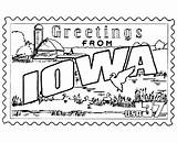 Iowa Coloring State Pages Flag Printables States Printable Usa Stamp Sheets Montana Kids Ia Postcard Choose Board sketch template