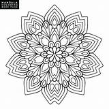 Coloring Pages Complicated Flower Adults Intricate Printable Getcolorings Col Color sketch template