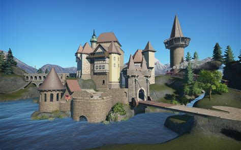 working   castle entrance   medieval area rplanetcoaster