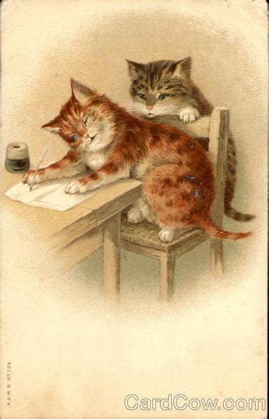 cats writing letter