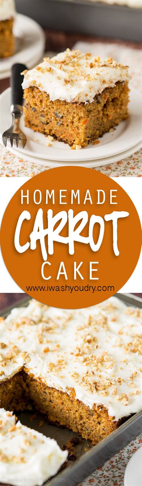 homemade carrot cake recipe  wash  dry