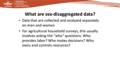 Collecting Sex Disaggegated Data