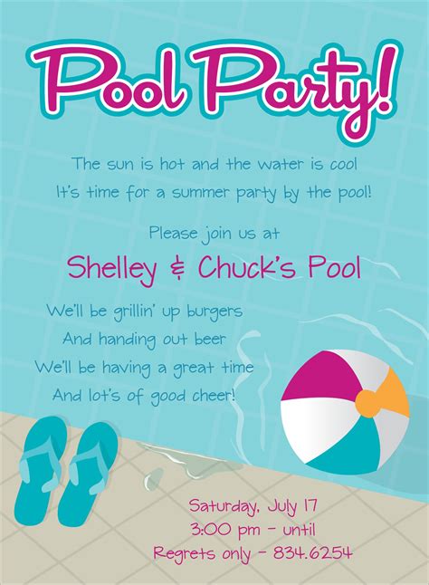 pool party   invitations pool party invitations pool party