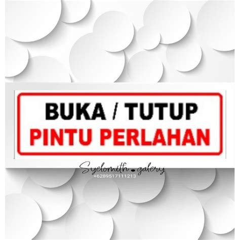 Jual Stiker Buka Tutup Pintu Perlahan Stiker Pintu Rumah Shopee Indonesia