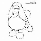 Coloring Pages 50s Poodle Getcolorings Skirt sketch template