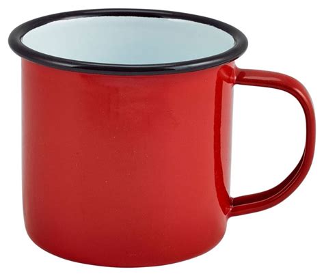 enamel mug red cloz catering products direct