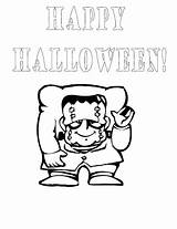 Frankenstein Coloring Halloween Pages Part sketch template