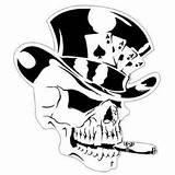Skull Stencil Stencils Airbrush Hat Templates Skulls Artwork Tattoo Drawing Patterns Head Playing Cards Coloring Silhouette Card Clip Tattoos Pages sketch template