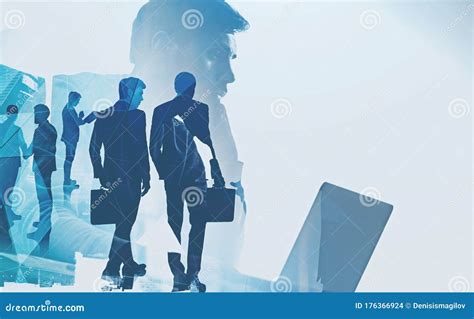 pensive startup leader   business team stock photo image