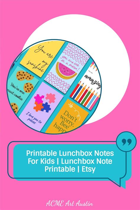 printable lunchbox notes  kids lunchbox note printable etsy
