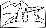 Montanhas Paisagem Desenhos sketch template