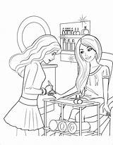 Coloring Barbie Salon Beauty Pages Coloringbay sketch template