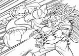 Coloring Dragon Ball Pages Kamehameha Attack Printable Anime Kids sketch template
