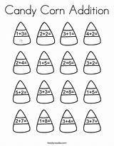 Coloring Candy Corn Addition Print Ll Twistynoodle sketch template