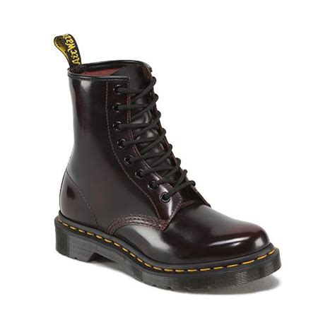 dr martens  womens arcadia leather lace  boots  cherry red arcadia boots leather