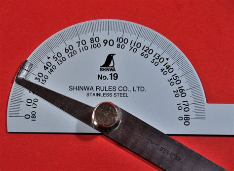 shinwa protractor  mm mm stainless steel   japan osaka tools