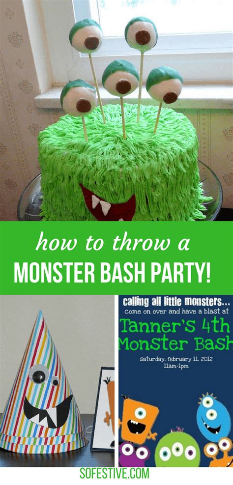 monster birthday party ideas sofestivecom