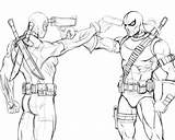 Deadpool Deathstroke Vs Drawing Cartoon Drawings Deviantart Wallpaper Getdrawings sketch template