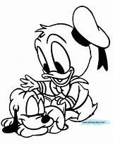 Baby Coloring Pages Disney Pluto Babies Goofy Mickey Disneyclips Mouse Characters Donald Print Colouring Cartoon Gif Sheets Book Kids Visit sketch template