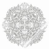 Coloring Christian Mandala Pages Mandalas Etsy Printable Symbols Colouring Adult Glass Cross sketch template