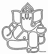 Ganesha Lord Coloring Pages Kids Colouring Drawing Drawings Pitara Ganesh Brother God Easy Sketch Glass Color Choose Board sketch template