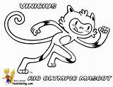 Coloring Olympic Mascots Olympics Pages Sports Summer Colouring Sheets Wrestling Taekwondo Mascot Vinicius Brazil Printed These Games Cool Choose Board sketch template