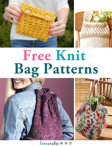 knit bag patterns favecraftscom