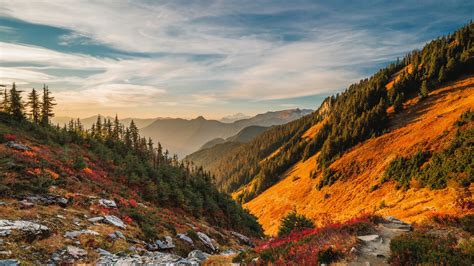 mountains scenery sky north cascades  laptop full hd p