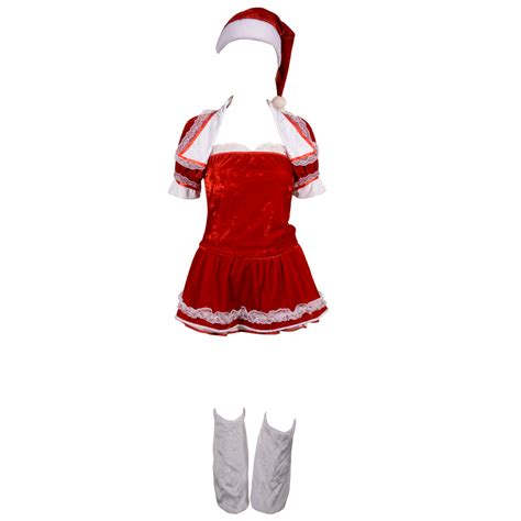 sexy miss santa claus costume hen night xmas party fancy dress cosplay outfit ebay