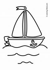 Boat Coloring Kids Pages Ship Drawing Transportation Sailing Printable Simple Colouring Preschool Sheets Choose Board sketch template