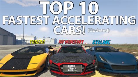 Top 10 Fastest Accelerating Cars In Gta Online Updated Youtube