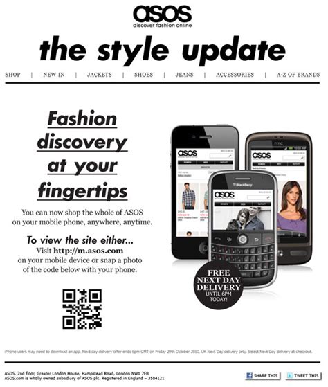 asos  email driving   mobile website email design review