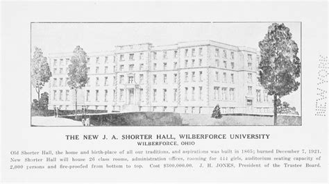The New J A Shorter Hall Wilberforce University