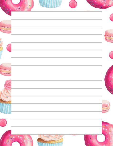 cute sweet printable stationery letter printable etsy