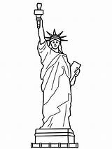 Estatua Libertad Dibujosparaimprimir Unidos Página Colorea Estados sketch template
