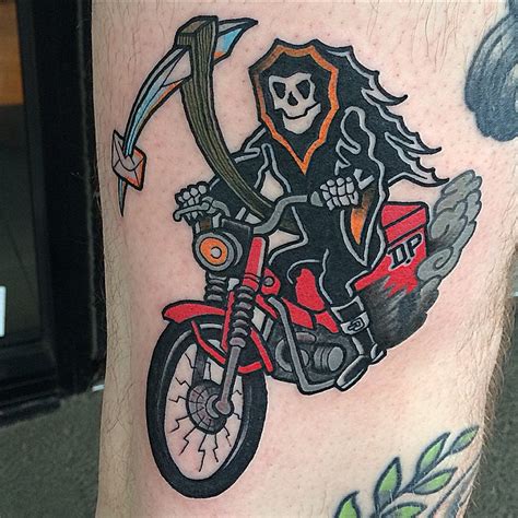 traditional biker tattoos