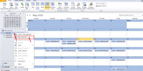 working  multiple calendars  microsoft outlook  outlook