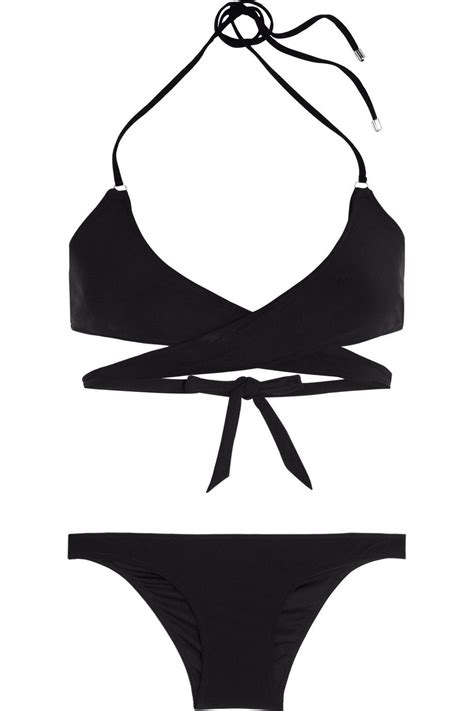 black stevie triangle wrap bikini shimmi bikinis wrap bikini wrap