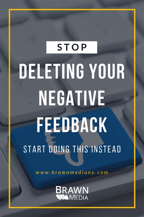 deleting negative feedback negativity  reputation management
